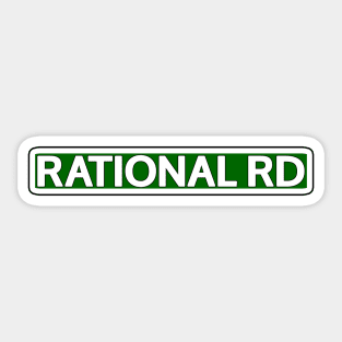 Rational Rd Street Sign Sticker